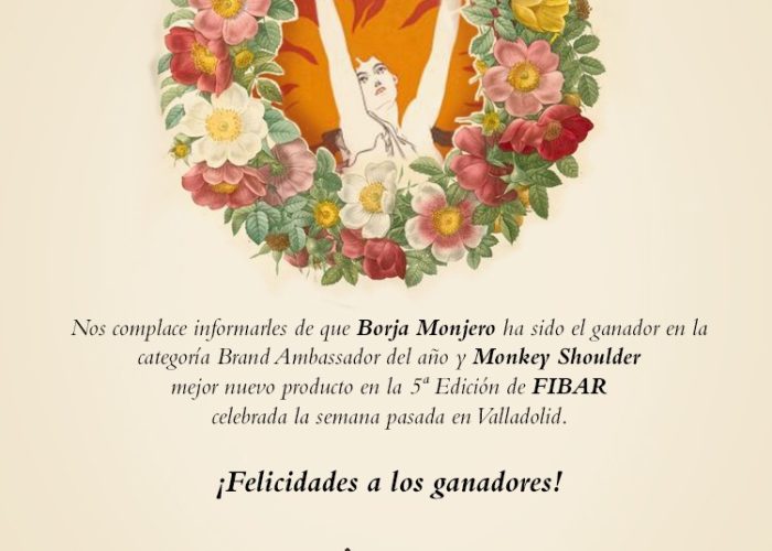 Borja Monjero y Monkey Shoulder premiados por FIBAR