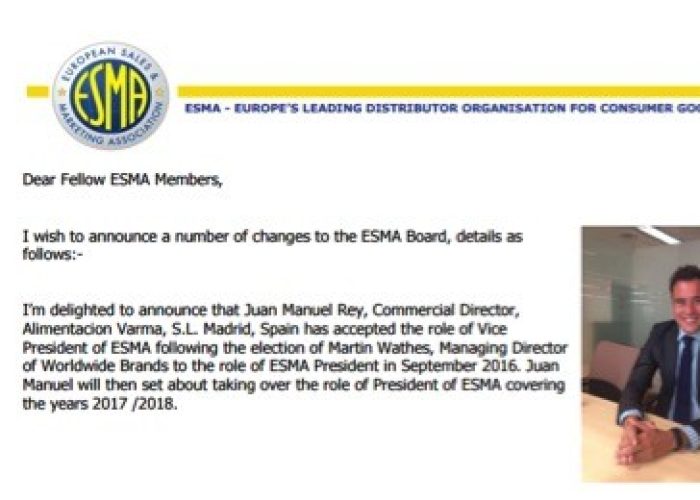 Juan Manuel Rey, nuevo Vicepresidente de ESMA